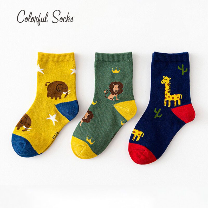 Kids 3-Pack Elephant Lion And Giraffe Colorful Socks - Colorful Socks - Are You Looking For Colorful Socks, Cosy Socks, Or Cute Socks? We'Ve Got Them All! We Provide A Wide Collection Of Colorful Socks For All Ages And All Kinds Of Styles.